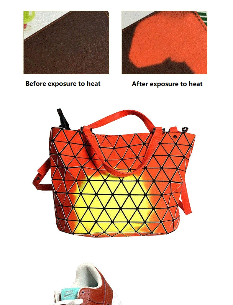 Temperaturempfindliches, verfärbtes PU-Leder, photochromes UV-Gewebe, thermochromes DIY-Material – Detail 14