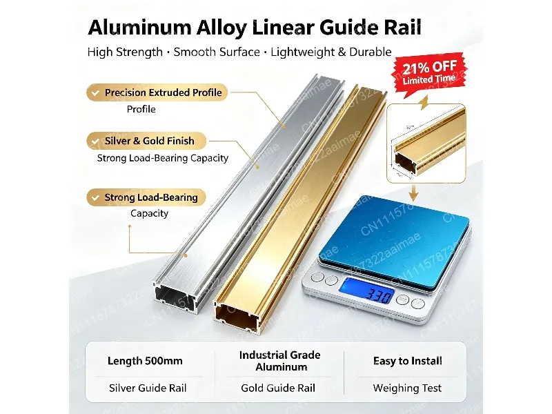 Precision Magnesium Aluminum Alloy Flat Ruler Lightweight I-Shaped Measuring Tool for Equipment Installation and Inspection