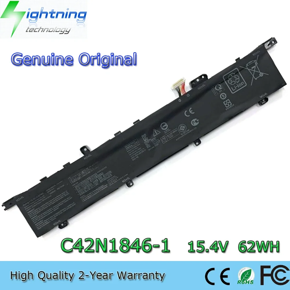 New Original C42N1846-1 15.4V 62Wh Laptop Battery for Asus ZenBook Pro Duo UX581 UX581G UX581GV UX581LV C42N1846