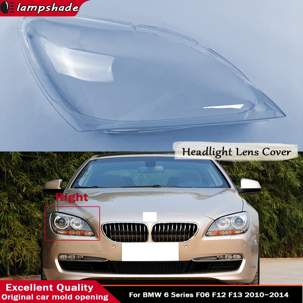 

For BMW 6 Series F06 F12 F13 2010 - 2014 Car Headlight Cover Transparent Lampshade Lamp Case Head Light Glass Lens Shell