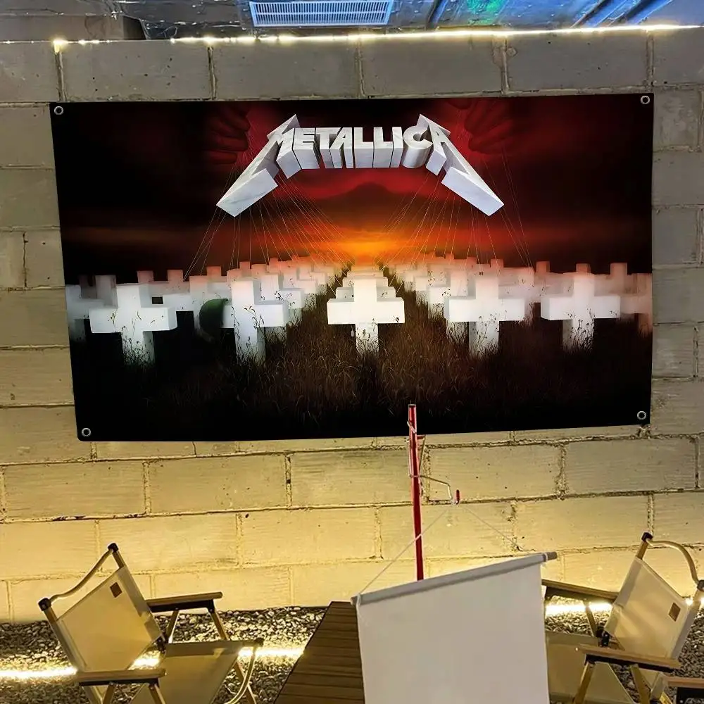 M-METALLICA Band Family Gatherings Outdoor Atmosphere Flags Camping Decorations Banners