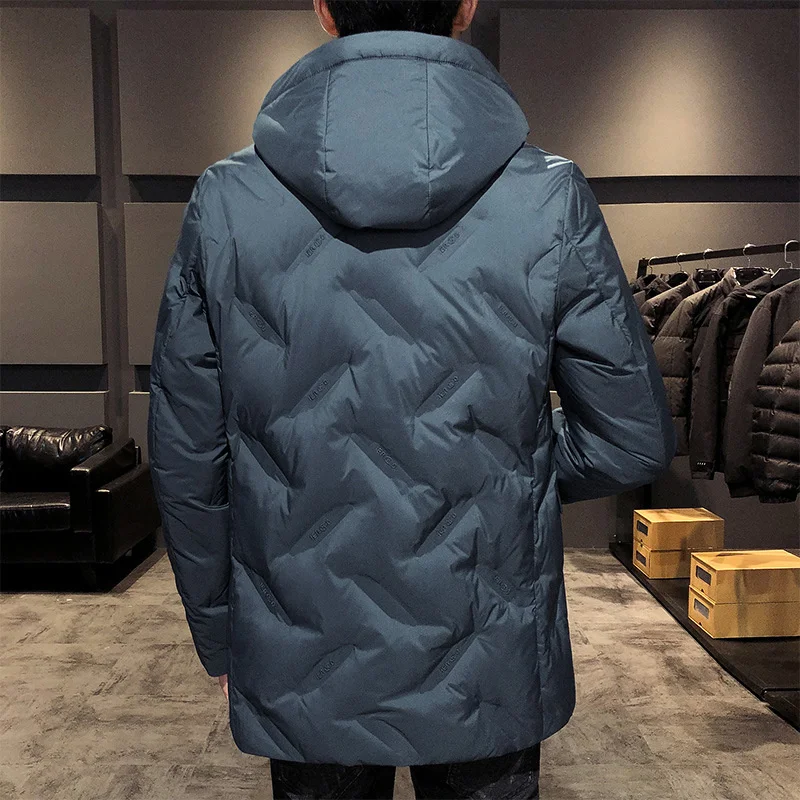 Winter Mens Down Jacket New Warm Male Hooded Thickened 90% White Duck Thick Coat