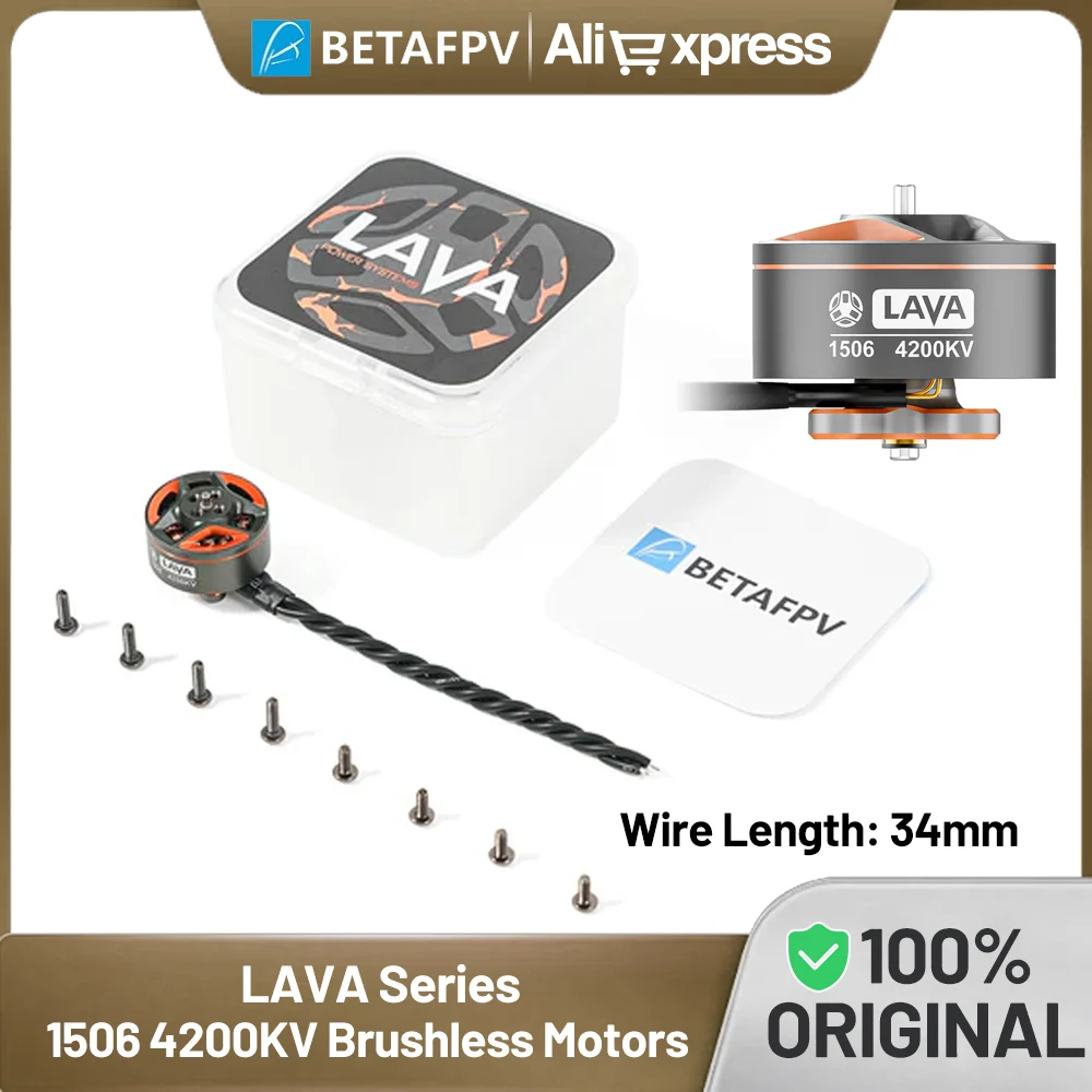 

Бесщеточные двигатели BETAFPV серии LAVA 1506 4200KV 34 мм провод 24AWG для Pavo25 V2 бесщеточный квадрокоптер Whoop DIY Запчасти