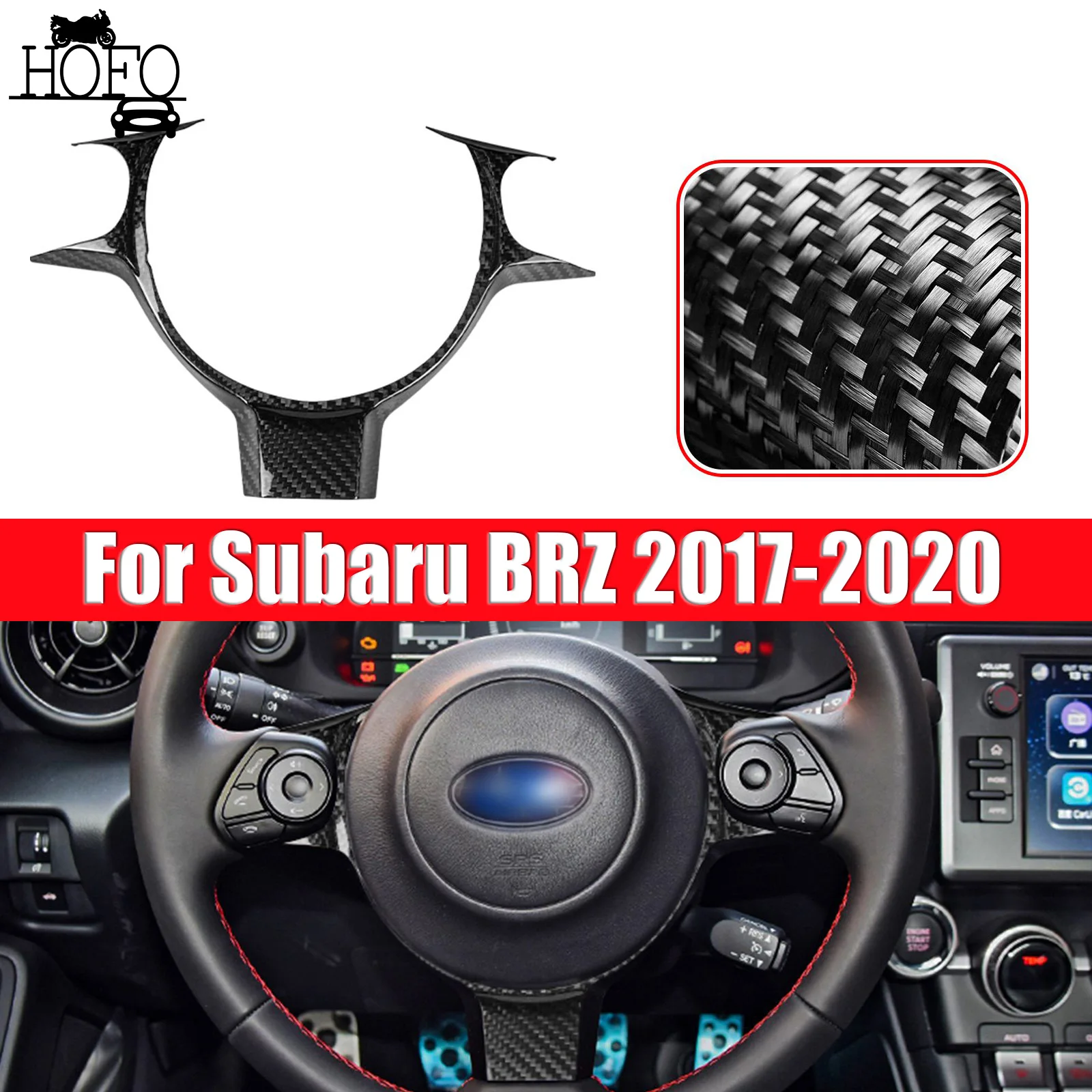 

Steering Wheel Trim Frame Cover For Subaru BRZ 2017-2023 For Toyota 86 2018-2023