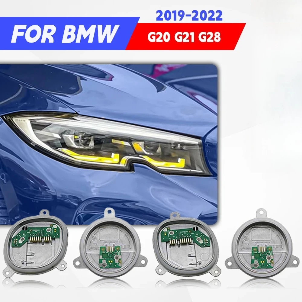 

Желтый светодиодный модуль дневных ходовых огней для BMW 3 серии G20 G21 G28 2019-2022 годов выпуска, сине-красные платы Angel Eye DRL, артикул 63118496136