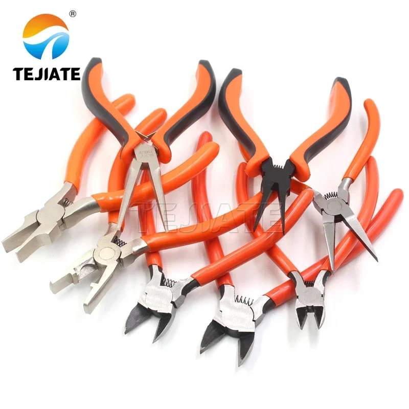 Pliers oblique mouth water mouth sharp toothless sharp flat mouth flat top vise curved nose pliers