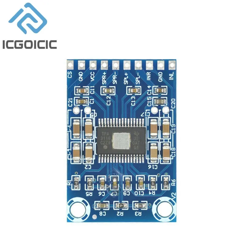 DC 12V-24V 2x50W Dual Channel Mini Digital Amplifier D Class 50W+50W TPA3116D2 XH-M562 Amplifier 50W Power Amplifier Board