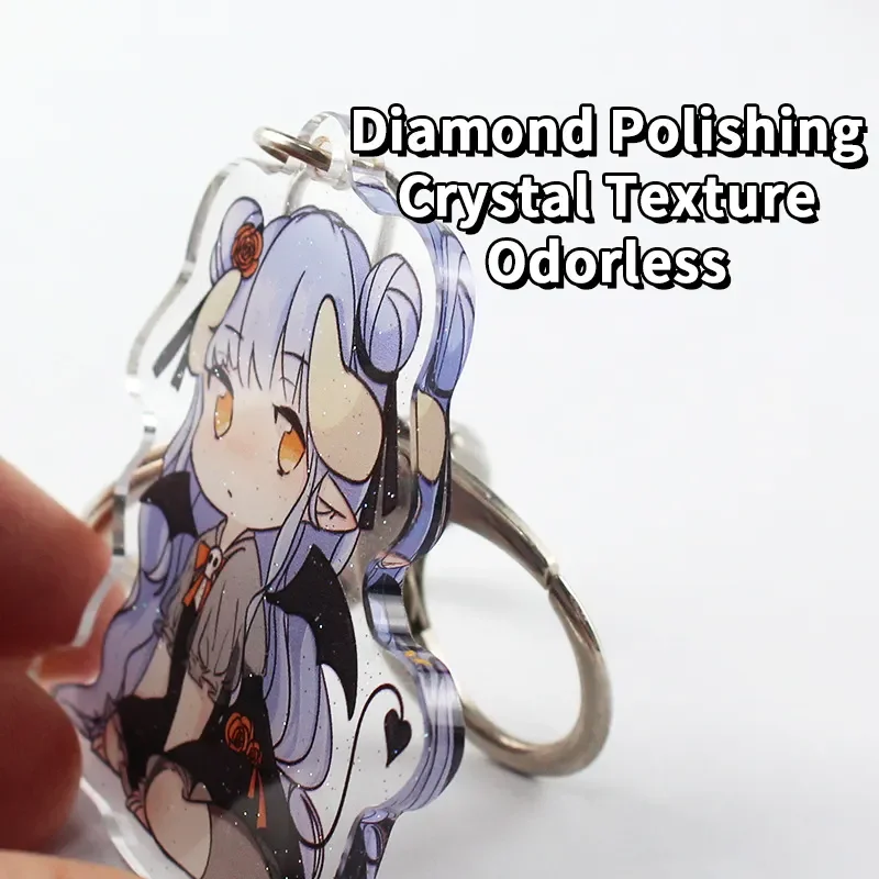 Aoyu Epoxy Charm Double Sided Your Own Custom Cute Anime Characters Glitter acrilico portachiavi