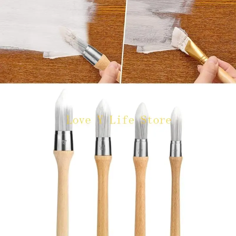 L74C 4PCS يمس بفرش الطلاء فرش محمولة لزوايا الطلاء وحواف الجدار والأثاث