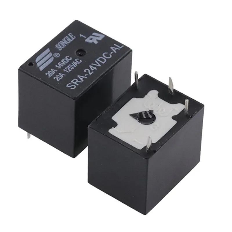 5PCS Relay SRA 05VDC AL SRA-12VDC-AL SRA-24VDC-AL -CL 20A 14VDC 4Pin 5Pin SRA-05VDC-CL SRA 12VDC CL SRA-24VDC-CL DC5V 12V 24VDC