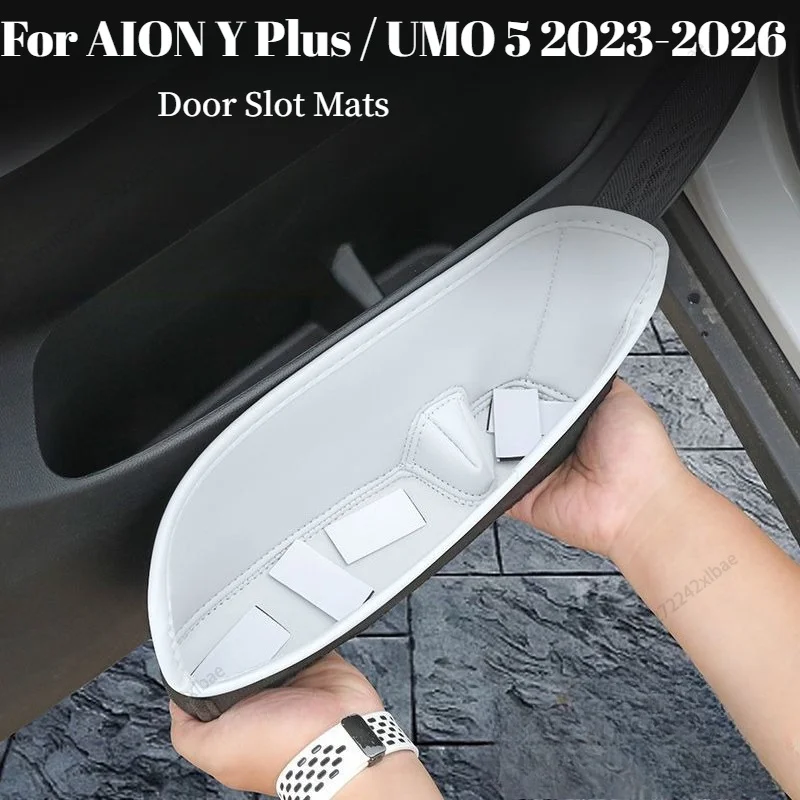 Custom Door Slot Mats for AION Y Plus / UMO 5 2023-2026, GAC Aion Y Door Storage Box Shock Absorption Pads Interior Mod durable