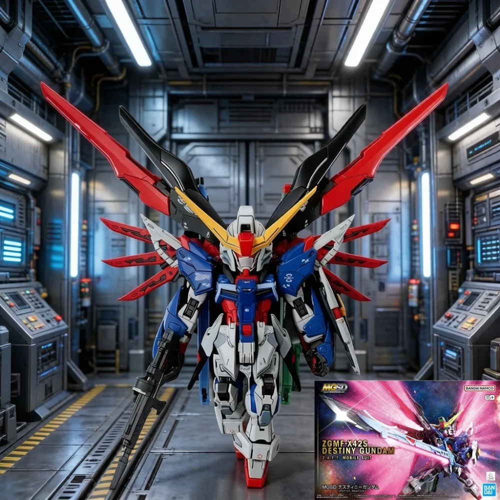 

In Stock Genuine Bandai Gundam Model Kit MGSD ZGMF-X42S Destiny Gundam Z.A.F.T. Anime Action Figure Collection Assembly Model