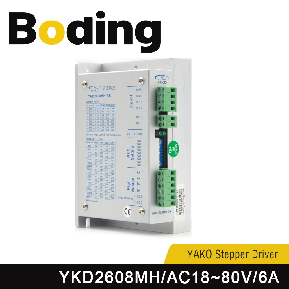 

Boding Yako Stepper Motor Driver Ykd2608mh Dc24-80v 6a