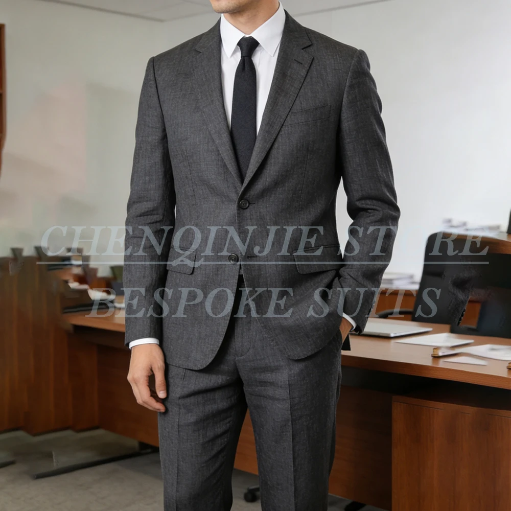 

High Quality Busimess Men's Suits Fashion Single Breasted Notch Lapel Slim Fit 2 Piece Jacket Pants Male Clothing Outfits 2026