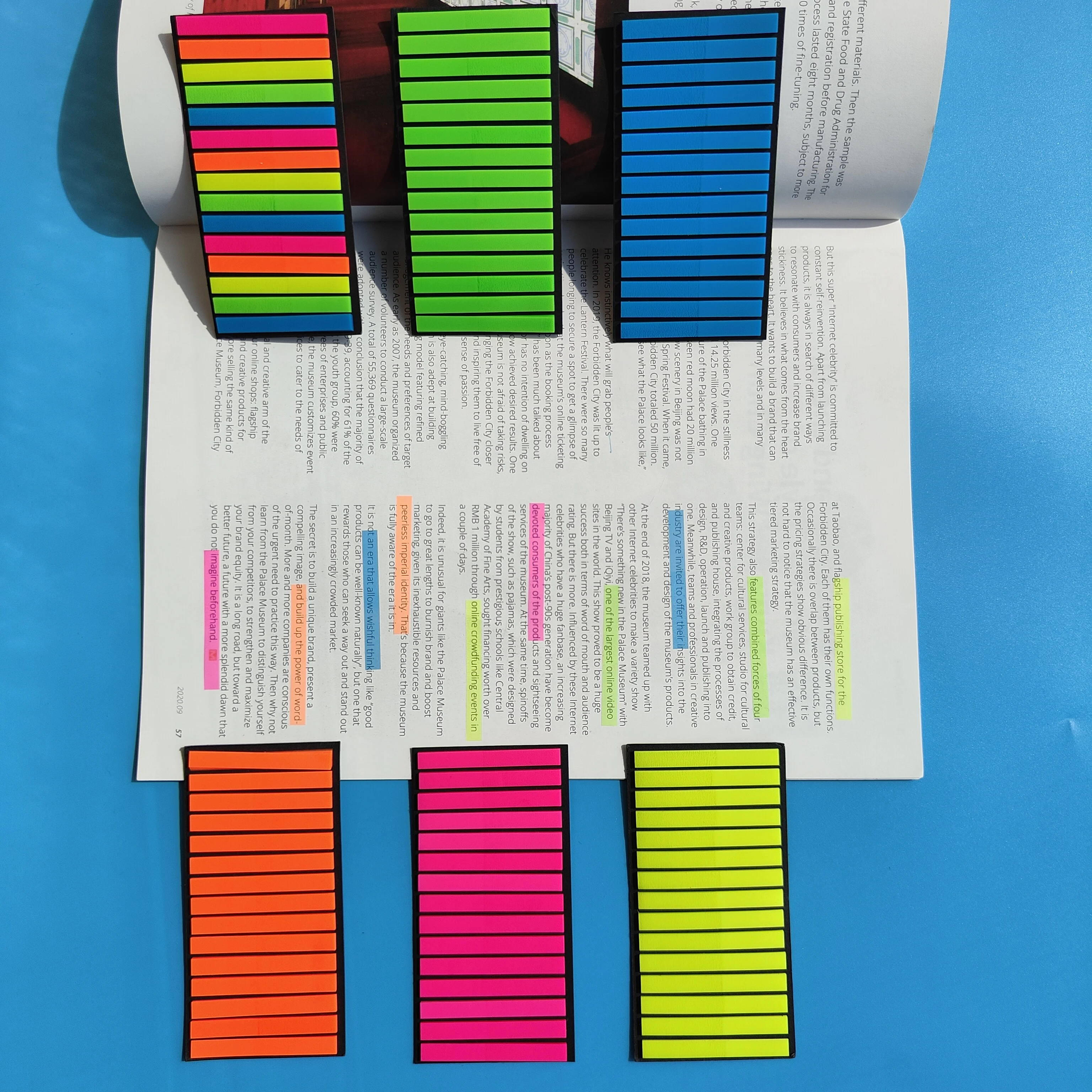 6Packs/Set  Transparent Sticky Notes Self-Adhesive BookMarkers Annotation Reading Book Clear Tab Kawaii Cute Stationery