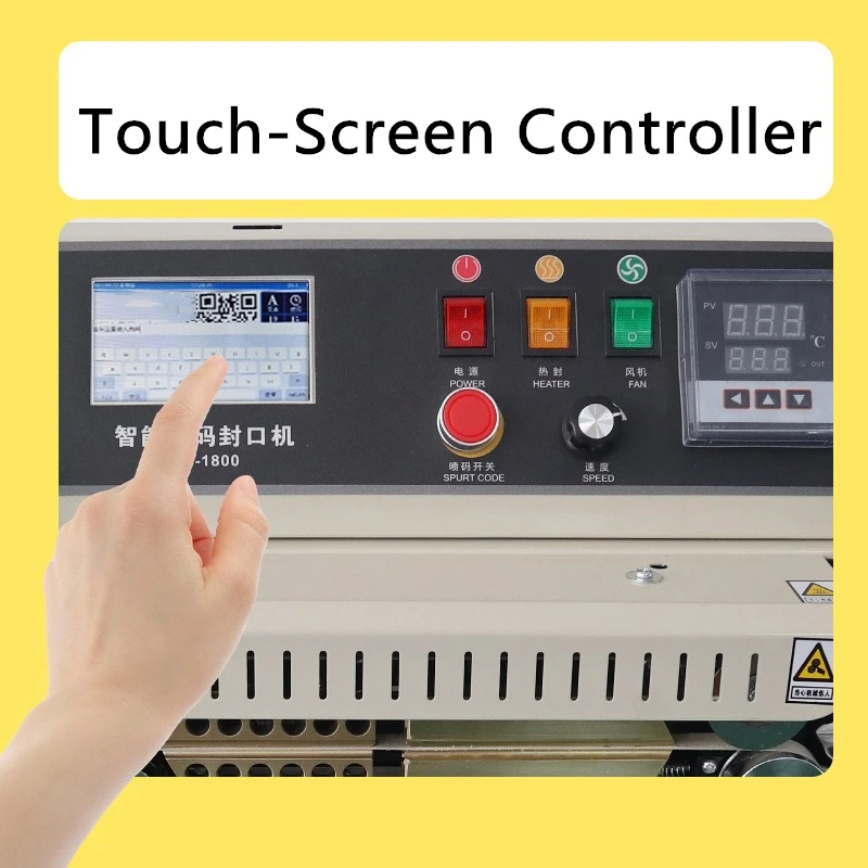 Intelligent Inkjet Automatic Horizontal Plastic Film Bags Heat Sealing Machine Continuous Band Sealer Machine