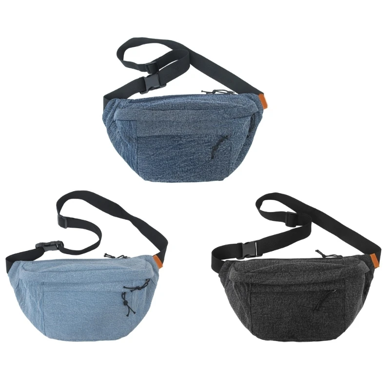 Fashion Jeans Belt Bag Large Capacity Denims Chest Pack Crossbody Sling Purse