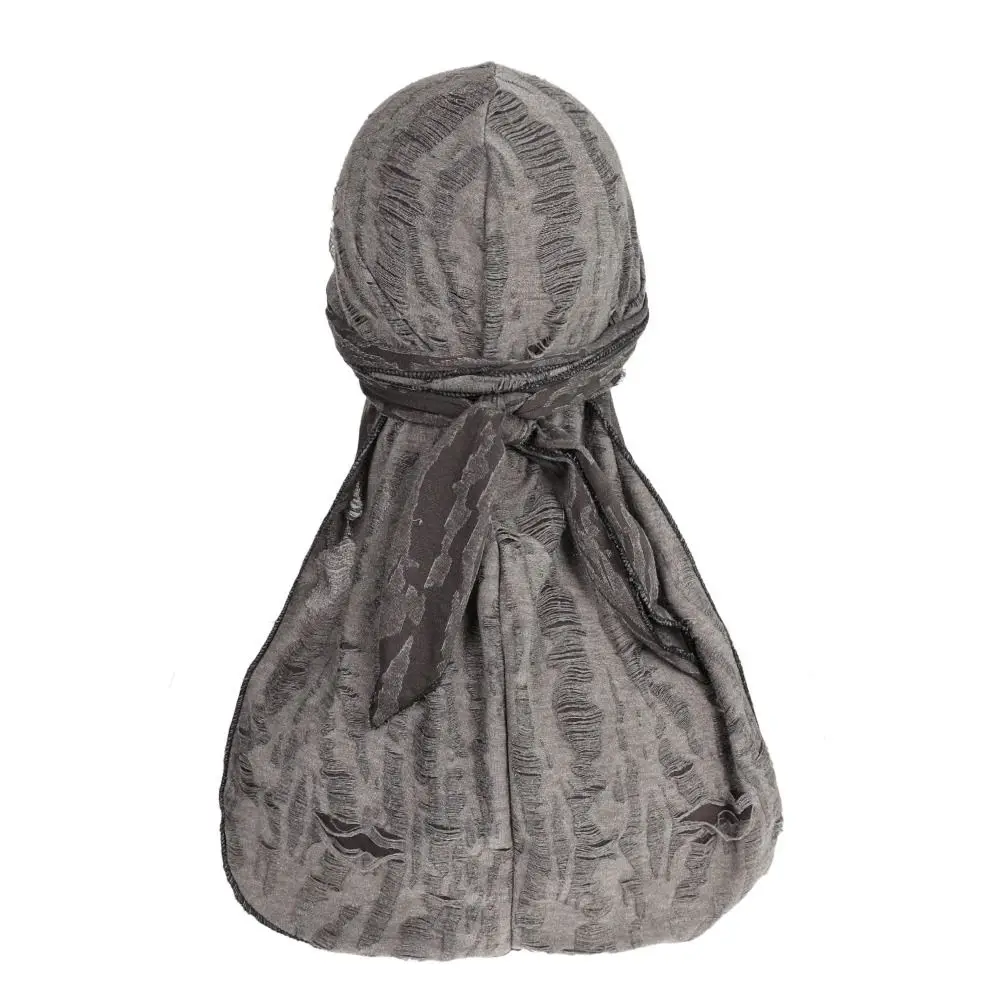 Cotton Hip Hop Bandana Headscarf Breathable Cycling Head Scarf Long Tail Pirate Cap Strap Headband Hat Headband Hole Bandana Cap