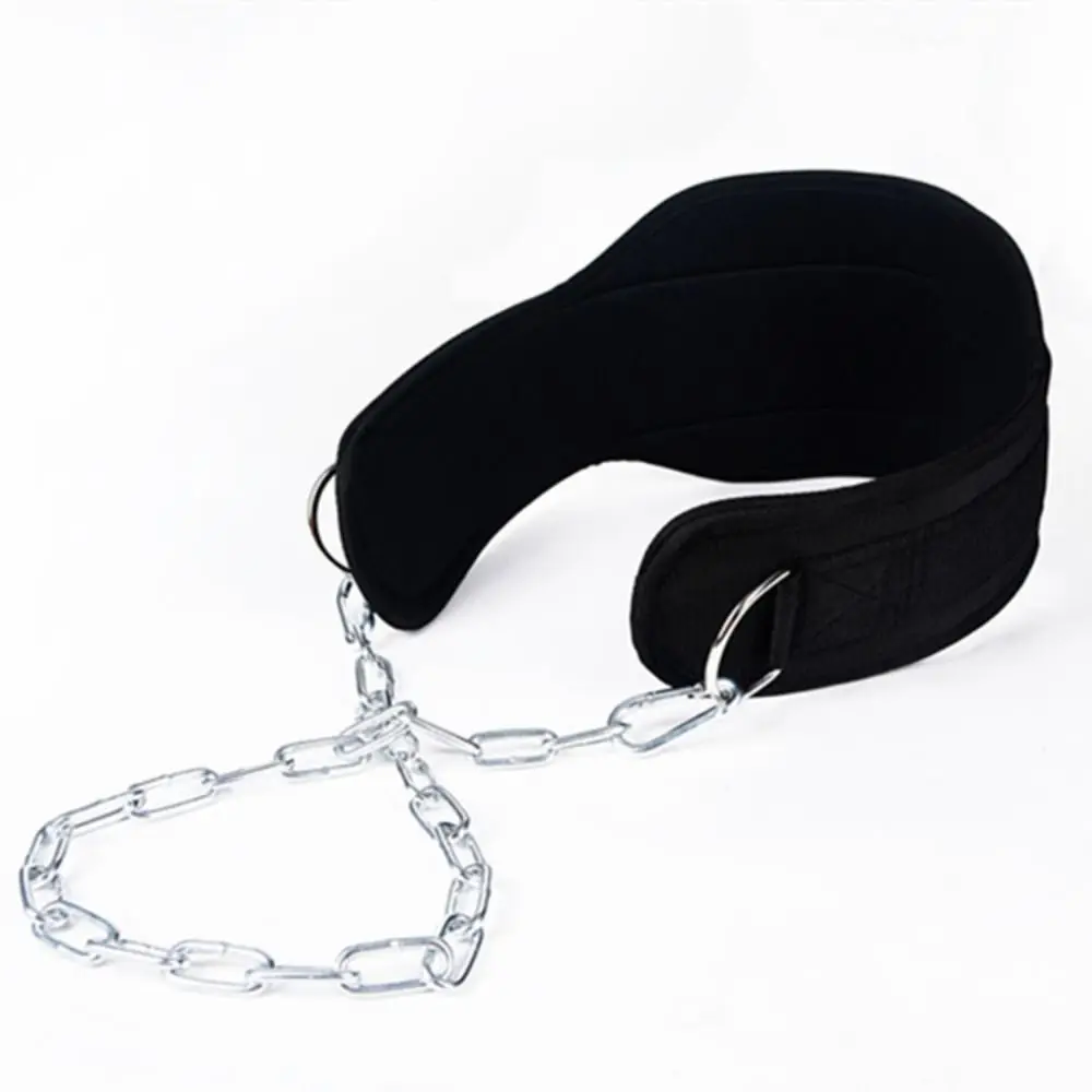 

Double Layers Weighted Pull-up Belt Thicken Adjustable Weight Lifting Belt Iron Chain Barbell Plates Weighted Muscle-up Belt