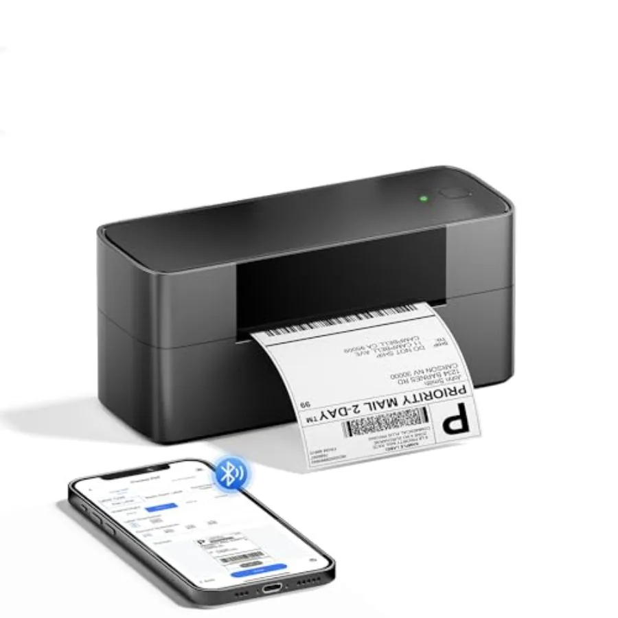 

Принтер для печати этикеток 245BT, термопринтер этикеток 4x6, Bluetooth-принтер для малого бизнеса, поддержка iOS, Android, Windows