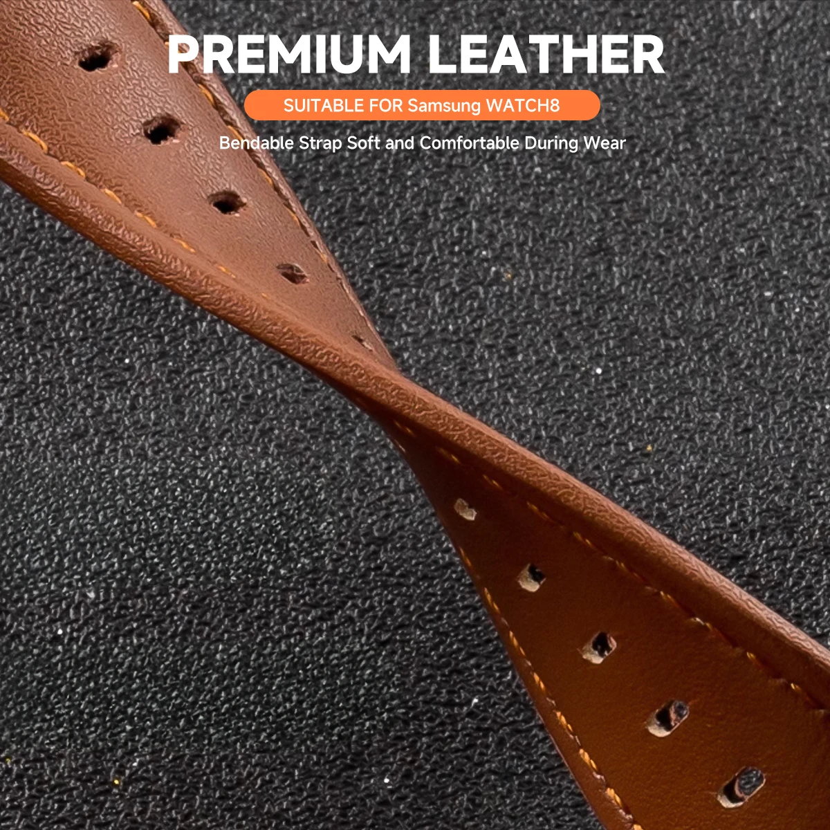 Leather Strap for Samsung Galaxy Watch 8 Ultra2025 Quick Release Band for Samsung Galaxy 8/8 Classic 40/44/46 Leather Bracelet