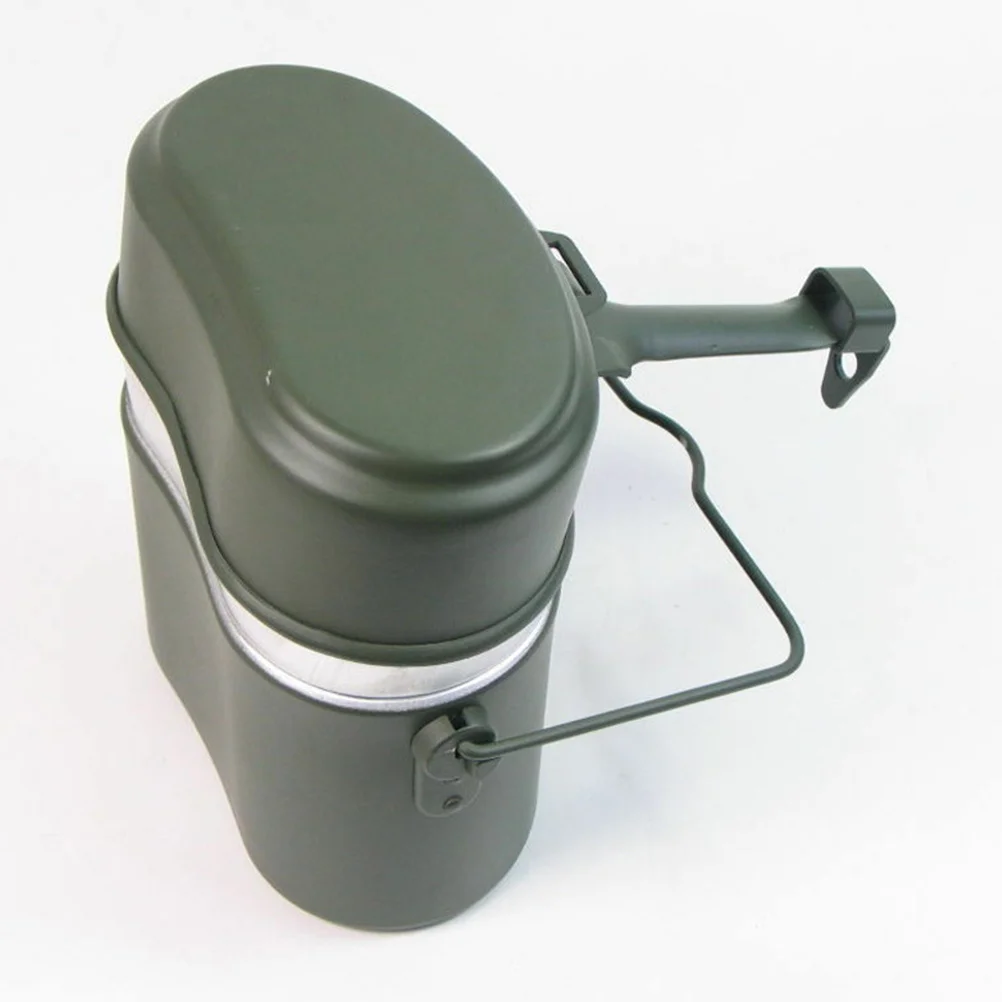 

3pcs Camping Tin Aluminum Portable Lunch Box Set Large Capacity Dustproof For Outdoor Travel Picnic Metal Food Container Bento