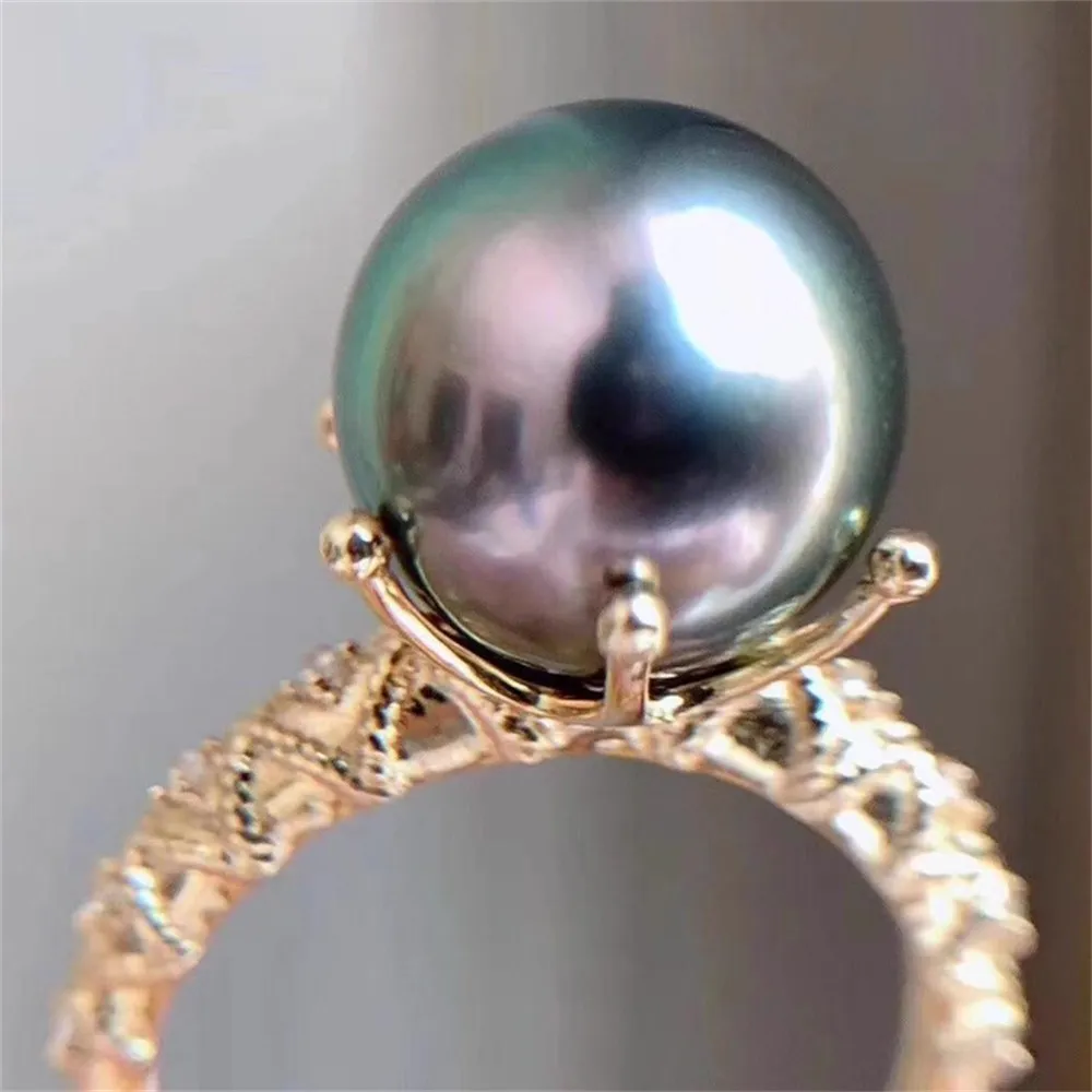 

S925 Silver Sterling Ring Inlaid Zirconia Half Hole Pearl Ring Base Resizable Design DIY Handmade Fine Jewelry Ring Accessories