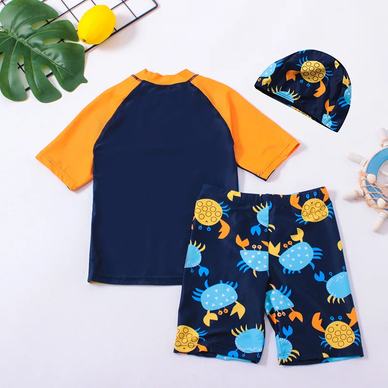 Children's Swimming Costume Boy's Split Swimsuit Student Swimsuit Quick-Dry Cartoon Baby Split Sunscreen Swimming Costume