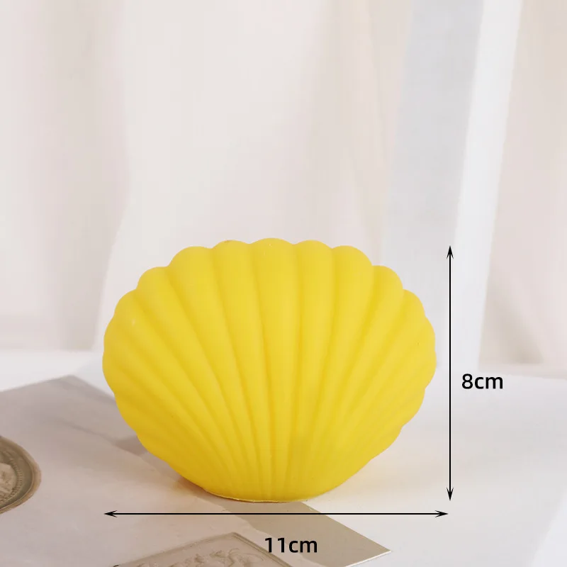 Piccola luce notturna smaltata a conchiglia decorazione da tavolo Pat Light
