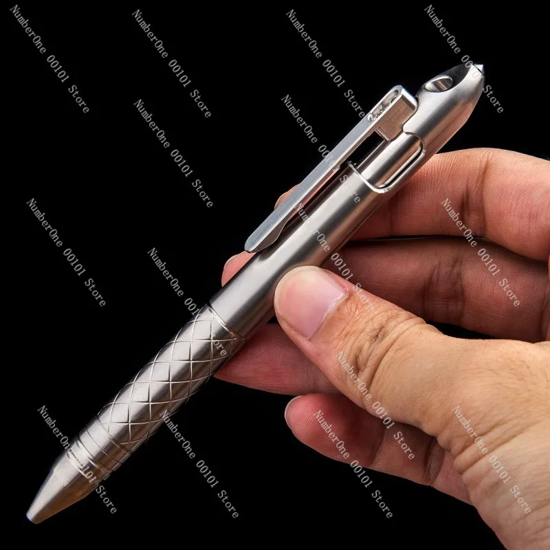 Professional Titanium Alloy Tactical Pen Bolt Action Signature Writing Pen Business Office Smooth Ink Rollerball Double