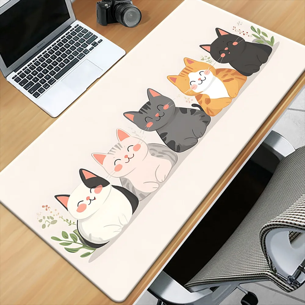 Tabby, Tuxedo and British Shorthair - non-slip natural rubber sole and waterproof surface, soft and smooth mouse pad