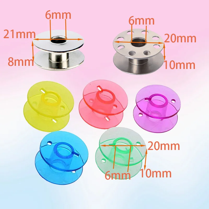 25Pcs/Set Clear Plastic Bobbins Sewing Machine Spools With Thread Storage Case Box For Home Sewing Accessories Sewing Tools