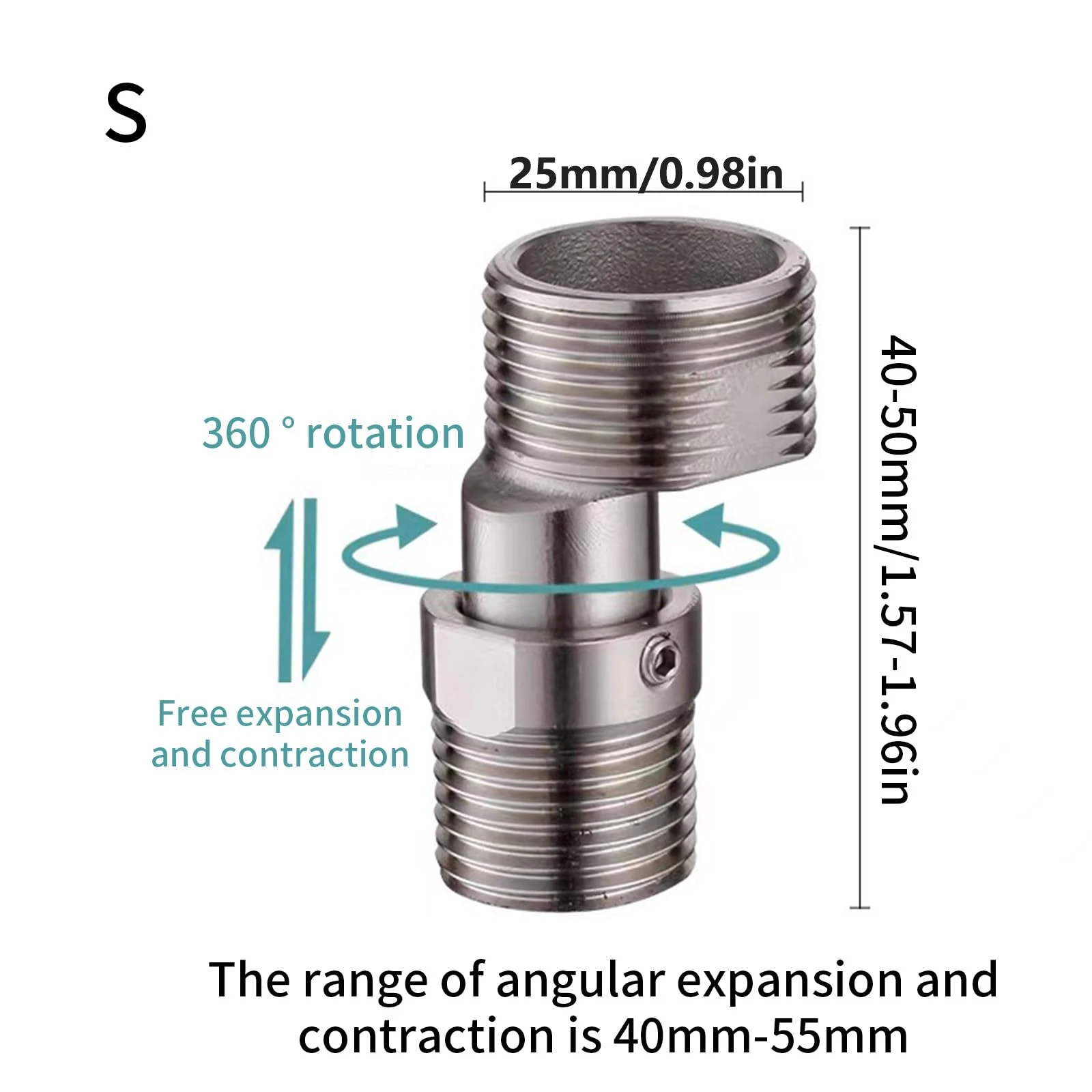 360° Adjustable Faucet Angled Curved Foot Eccentric Screw Corner Shower Extension Tap Adapter For Kitchen For Bathroom