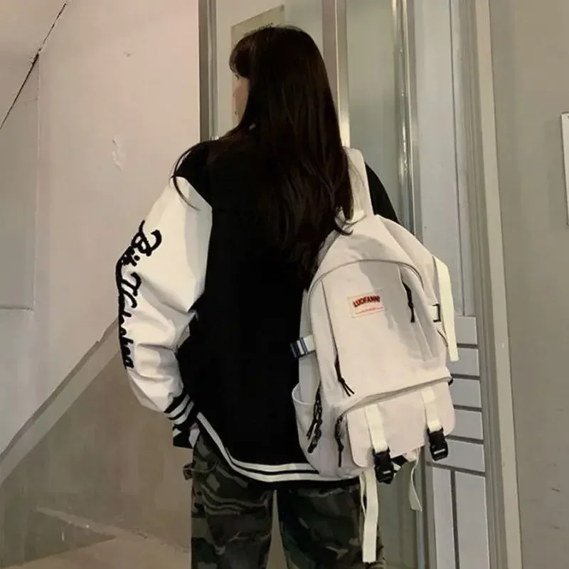 Spring new Vintage Bomber Jacket Women Harajuku Fashion College Uniform Varsity Baseball Jackets Female Oversized Streetwear Y2k