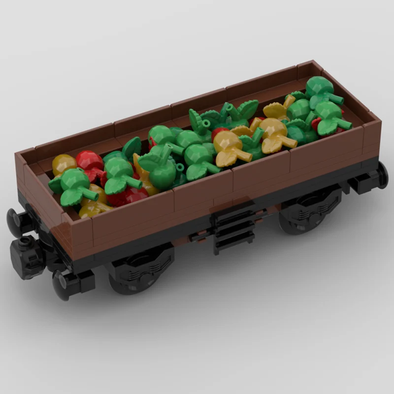 City Car Model MOC Building Bricks Apple Transport Train Car Modular Technology Children Holiday Gifts Assemble Toys Suit view 2