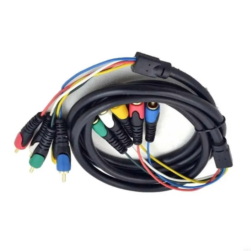 E8BA Gold Plants 5RCA мужчины до 5RCA мужской кабель 1,8 м длиной ПВК кабель против помех для вмешательства для телевизионного