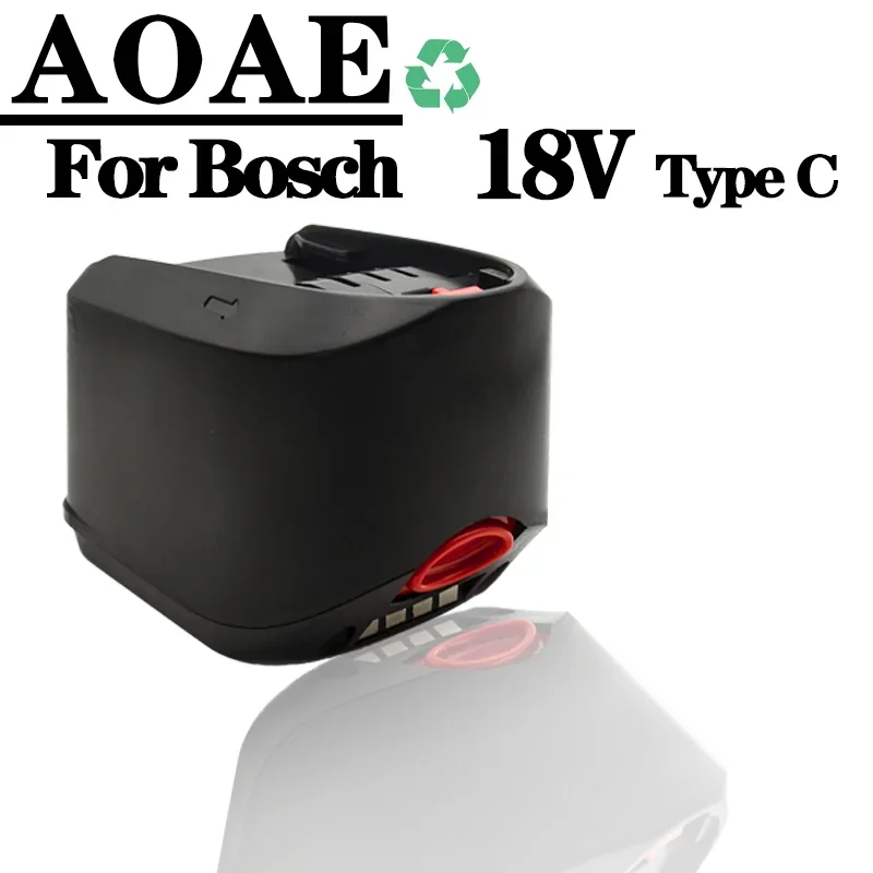 For Bosch 18V 12.8AH Li-ion Rechargeable Tool Battery PBA PST PSB PSR Bosch Home, Garden Tools (TypeC only) AL1810CV AL1815CV