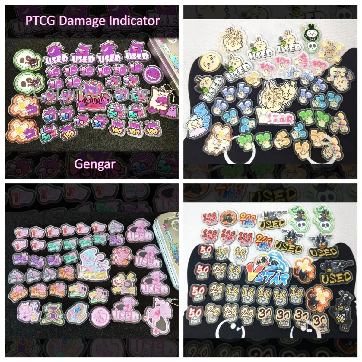 

PTCG Pokemon аниме персонаж спичка подсказка индикатор повреждения счетчик Gengar Mew Pikachu Wusaqi Urshifu ролевая игра
