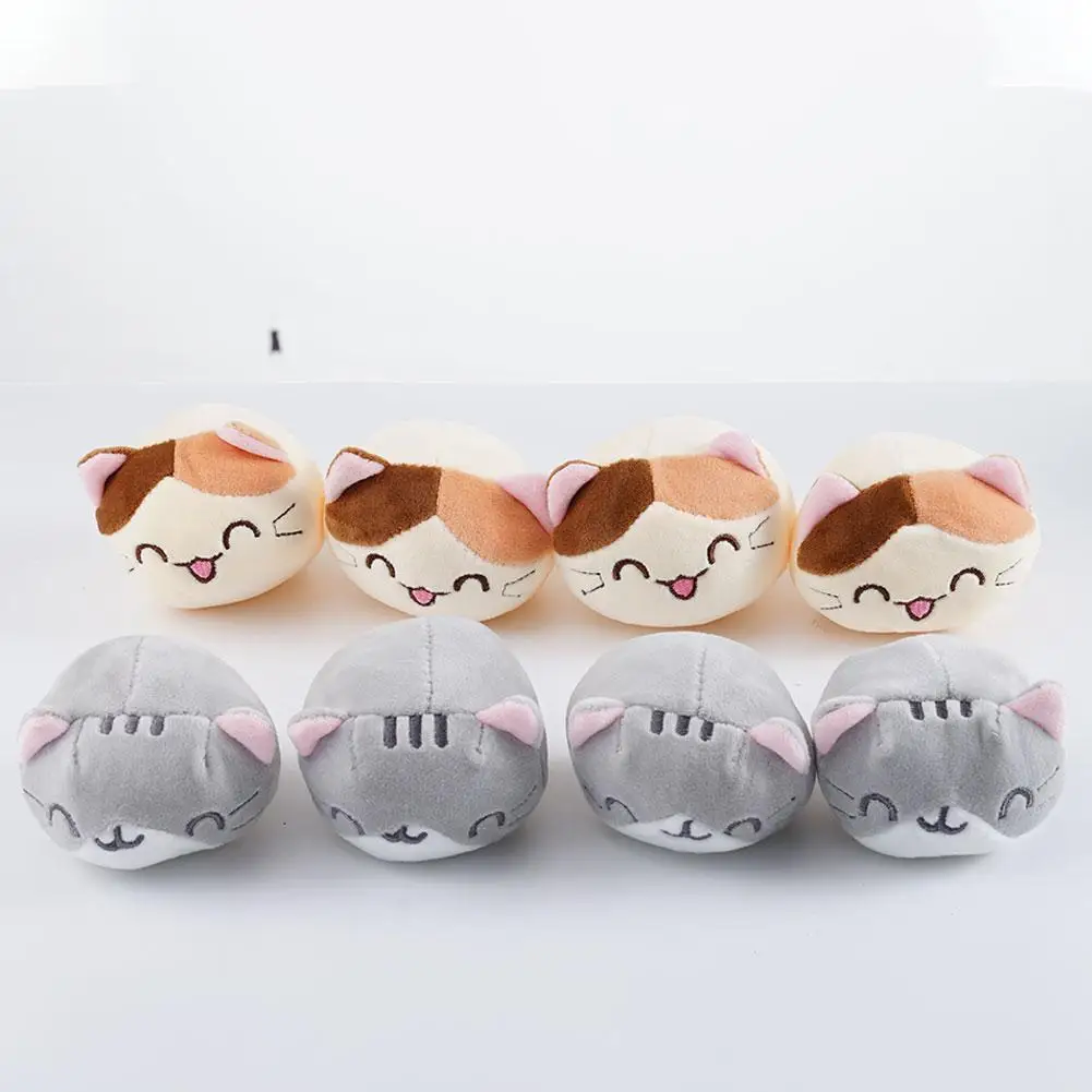 Süße Katze Snack Kissen Pudding Tasche Essen Spielzeug Mini Tiere Bälle Gelbe Katze Snack Reißverschluss Tasche Dekor Kissen Kissen Mädchen