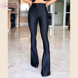 Women Pants Vintage Flared Stretch Pants Workout Sport Leggings Daily Outfit Gym High Waist Seamless Legging Pants Trousers