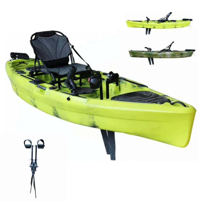 11.6 Foot Mirag Compass Pedal Kayak Paddle Predator, Ocean Fins Pedal Kick Up Kayak Fishing Single Seat Canoe/kayak With Motor