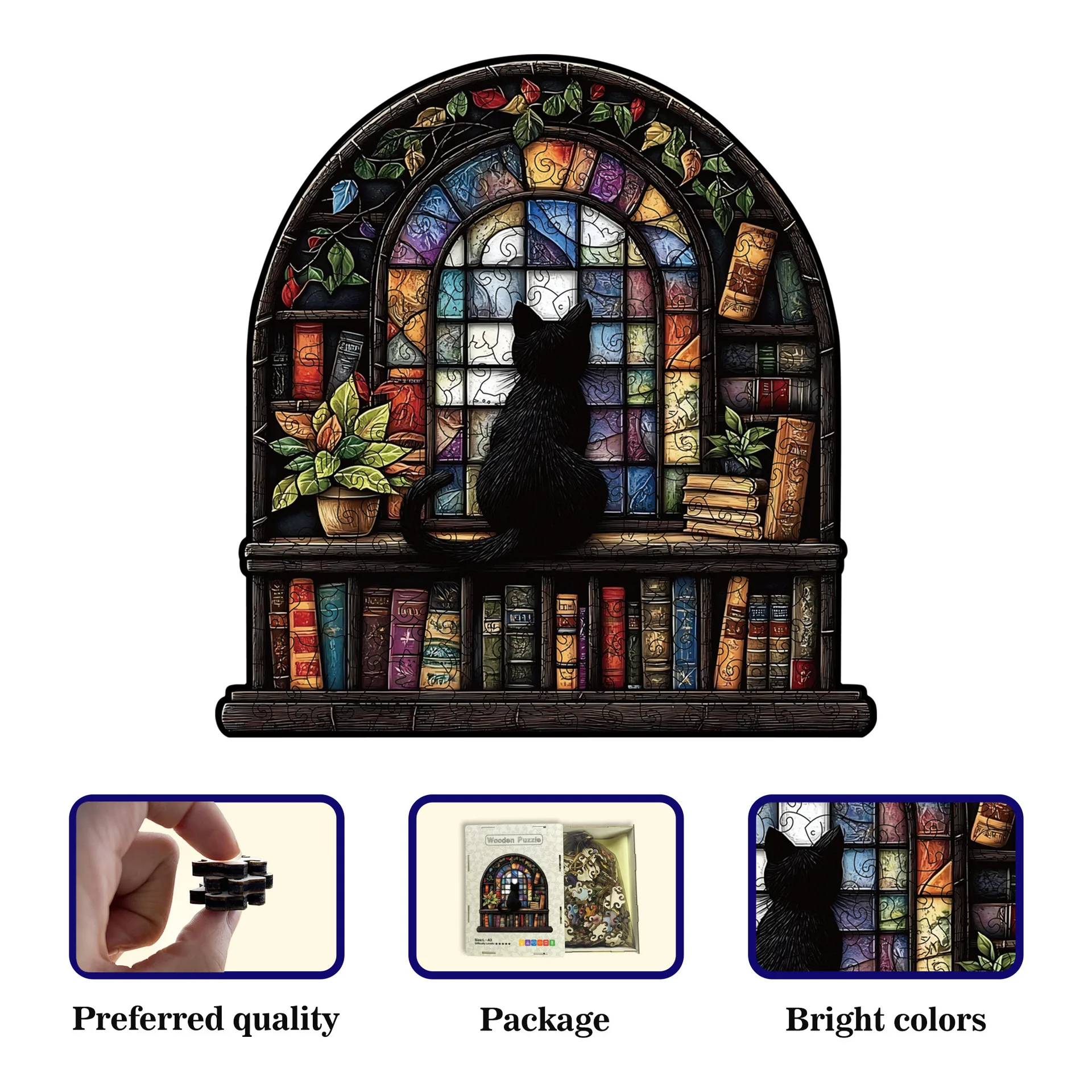 157/238pcs Kat Onregelmatige houten puzzel Legpuzzel Stressverlichtend spel Verjaardag Kerstcadeaus voor kattenliefhebbers Home Decor