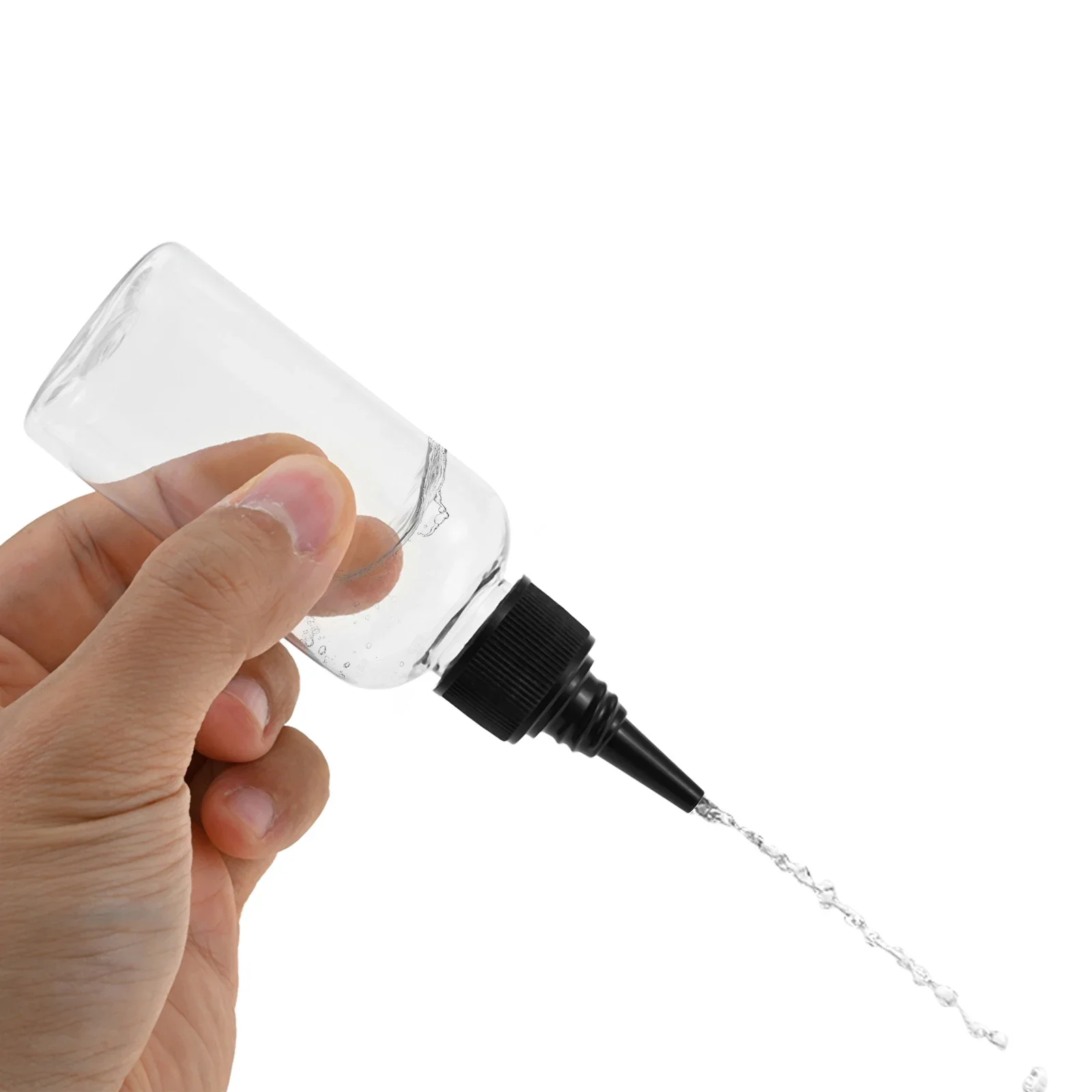 10pcs/set Transparent Dropper Bottles 50ml Plastic Jar with Funnel Leak proof fit Glue Pigment Dye Henna Nail-art Oil Watercolor