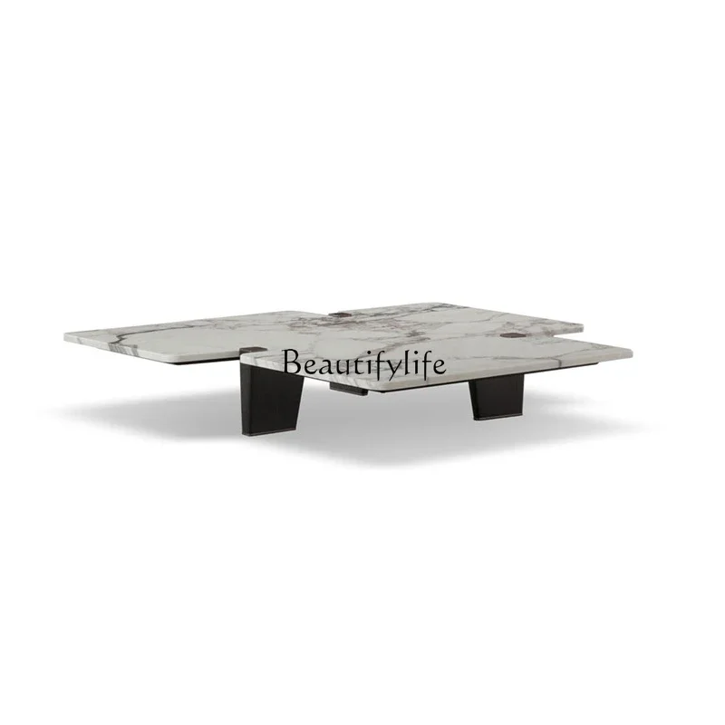 

Light luxury Italian minimalist marble coffee table creative villa designer special-shaped tea table