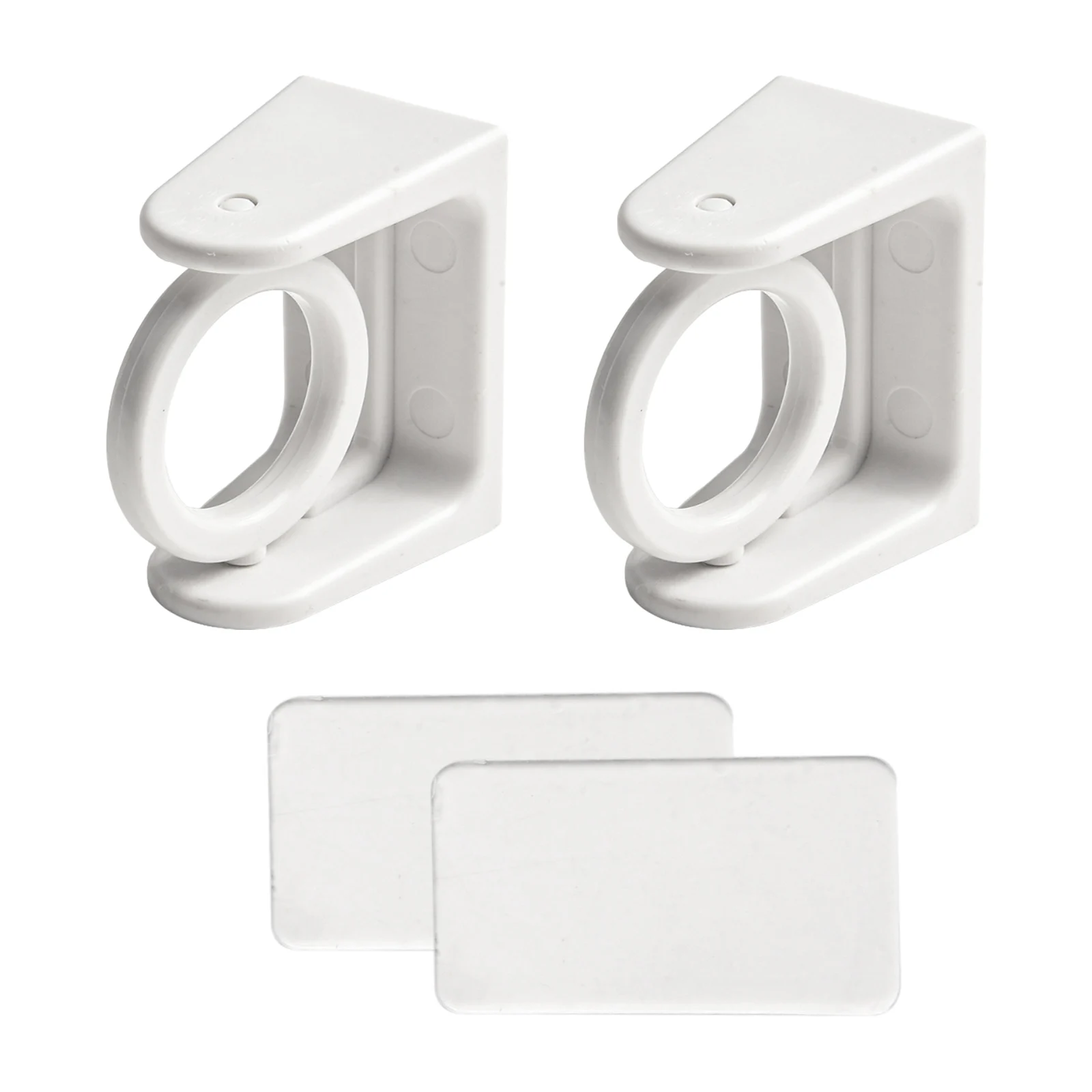 Ganchos para barra de cortina ajustables para el hogar, soporte para barra de cortina sin taladro, Clips de fijación de varilla redonda no perforados, uso versátil