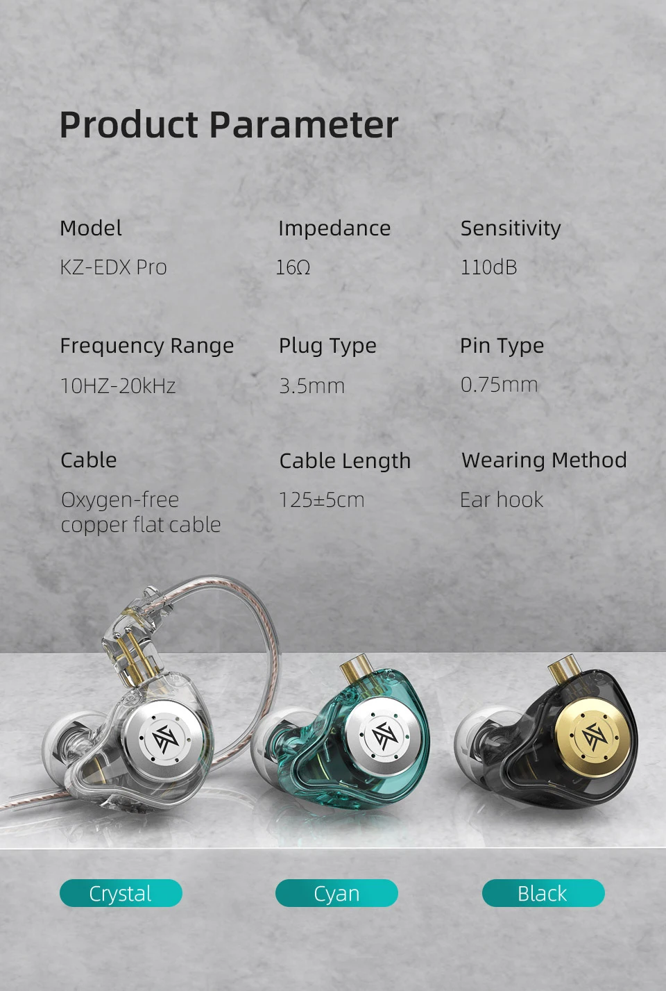 KZ EDX PRO Dynamische In-Ear-Kopfhörer HIFI DJ Monitor Ohrhörer Sport Geräuschunterdrückendes Headset KZ EDXPRO ZSNPRO EDR1 ZSA MT1 – Detail 13