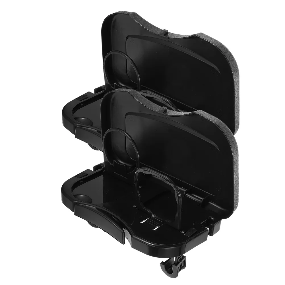 

2Pcs Car Back Seat Tray Desk Foldable Food Drink Tray Table Cup Holder Organizer for Travel and Snacks Car Folding Table