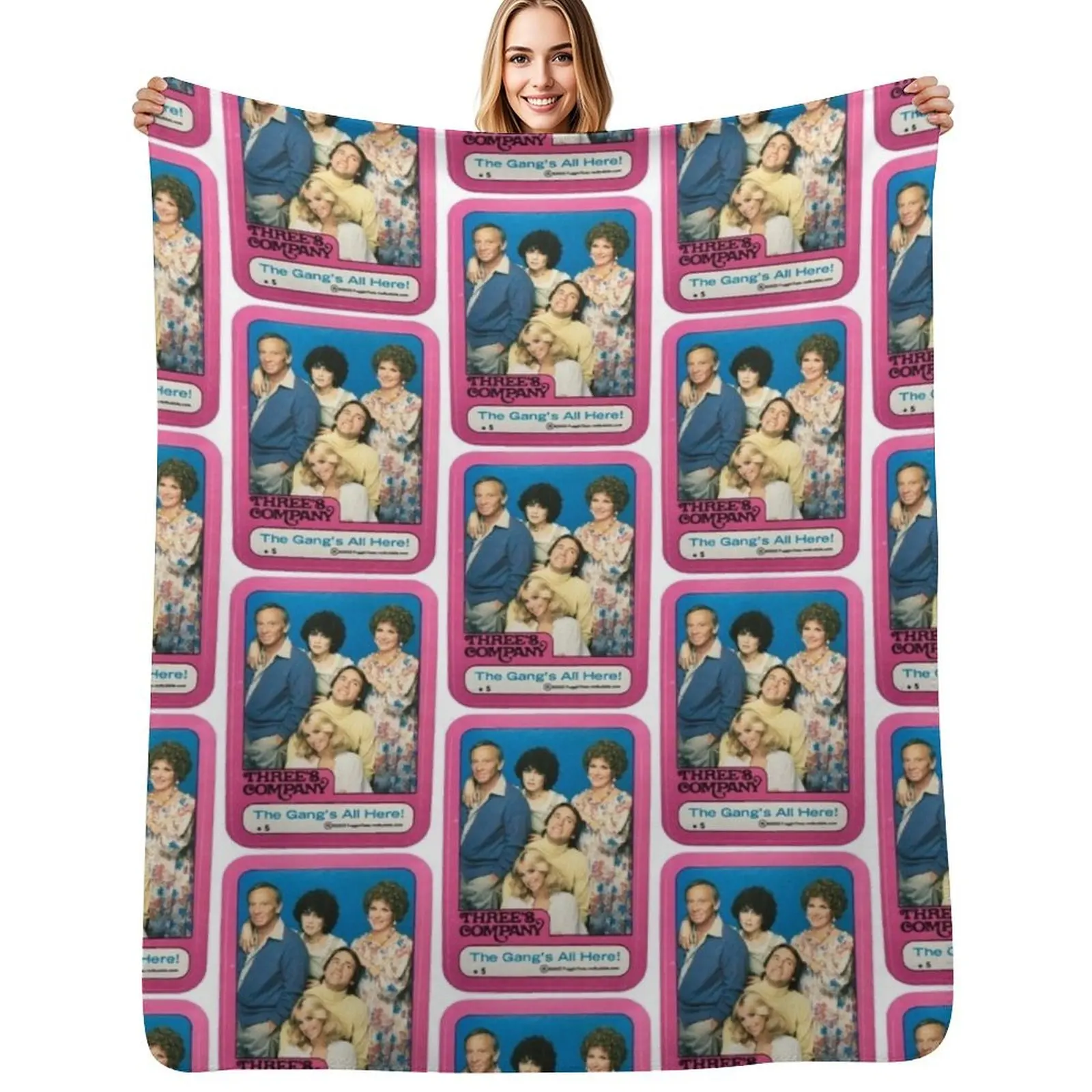 

The Threes Company Gang Throw Blanket All Season Lightweight Soft Blanket for Bed