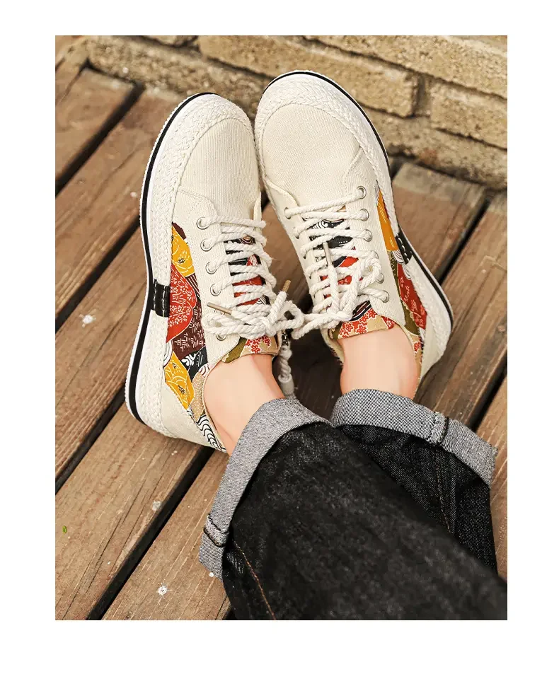 Versatile Canvas Men Skate Sneakers Light Portable Design Anti Slip Outsole Daily Outdoor Walking Casual Skateboarding Footwear