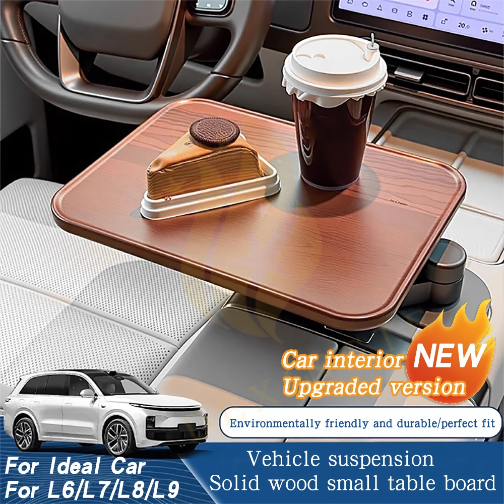 Automotive Interior Accessories Small Desk Multi functional Office Desk For Ideal L6 L7 L8 L9 Mega Car Suspended Square Rotating